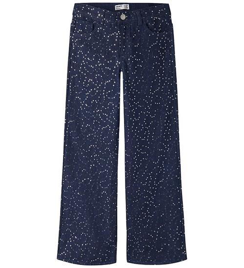 Name It Jeans - Wide - NkfRose - Dark Blue Denim m. Palietter