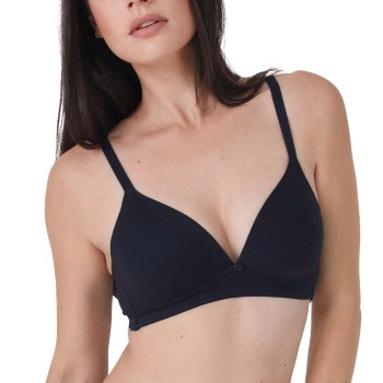 sassa BH Bamboo Jacquard Padded Soft Bra Marineblå viskose A 75 Dame