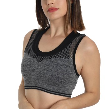 sassa BH Breathable Sports Bra Grå/Sort Medium Dame