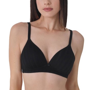 sassa BH Natural Stripe Padded Soft Bra Sort viskose B 80 Dame