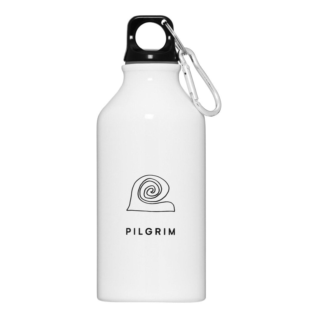Pilgrim PILGRIM Aluminiumflaske 400 ml - hvid med Pilgrim-logo