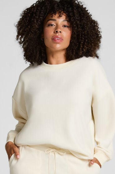 Hunkemöller Top Sporty Fleece Hvid