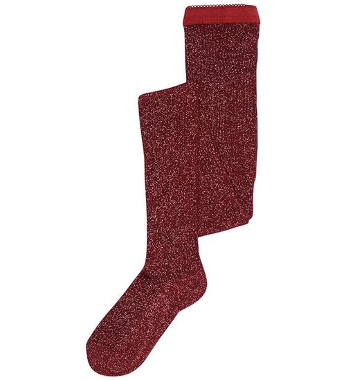 MP Strømpebukser - Rib - Uld - Celeste - Wine Red