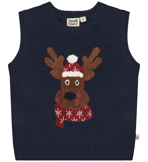 Hust and Claire Vest - Strik - HCPrinco - Reindeer - More Navy