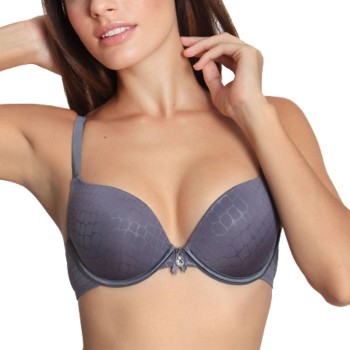 sassa BH Pure Animal Push-Up Bra Grå polyester B 90 Dame