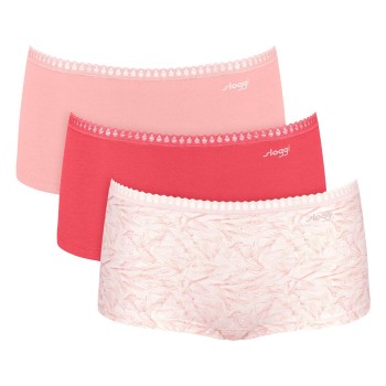 Sloggi Trusser 3P GO Crush Hipster Shorts Rød/Rosa bomuld X-Small Dame