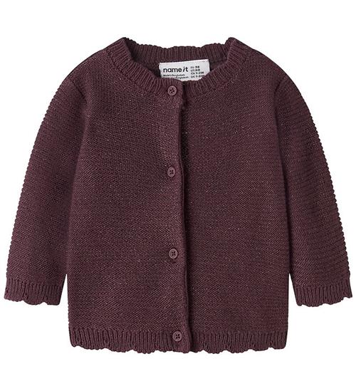 Name It Cardigan - Strik - NbfRadia - Catawba Grape/Tone In Tone