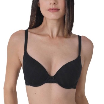 sassa BH Natural Stripe Padded Underwired Bra Sort viskose C 75 Dame