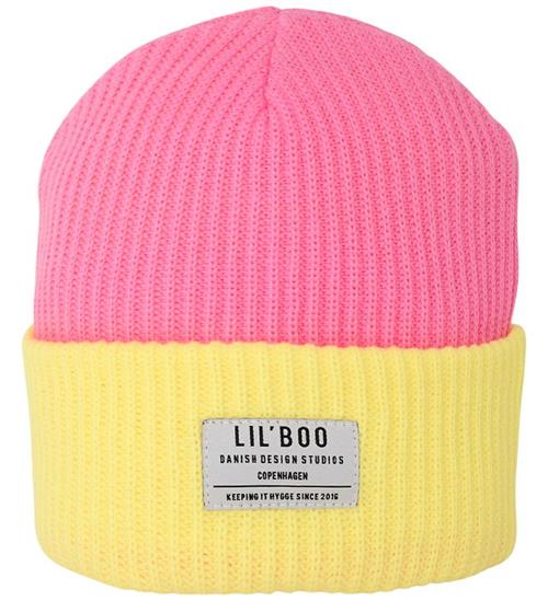 Lil'Boo copenhagen Hue - Strik - Hygge Beanie - Pink/yellow