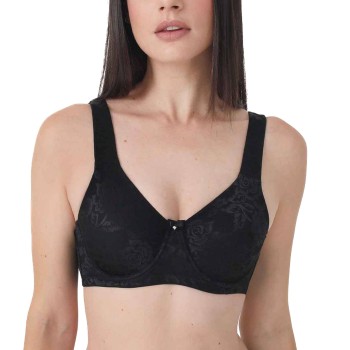sassa BH Allover Lace-Jacquard Underwired Bra Sort polyamid E 90 Dame