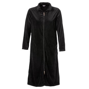 Trofé Trofe Velvet Zip Robe Sort polyester Medium Dame