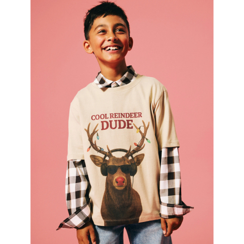 NAME IT T-shirt Vosmas Island Fossil Reindeer