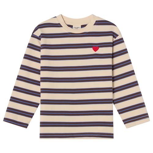 Kuling Granada LS T-Shirt Heavy Cotton Brown Stripe Brown Stripe-74/80 cm  Brun  74/80 cm  unisex