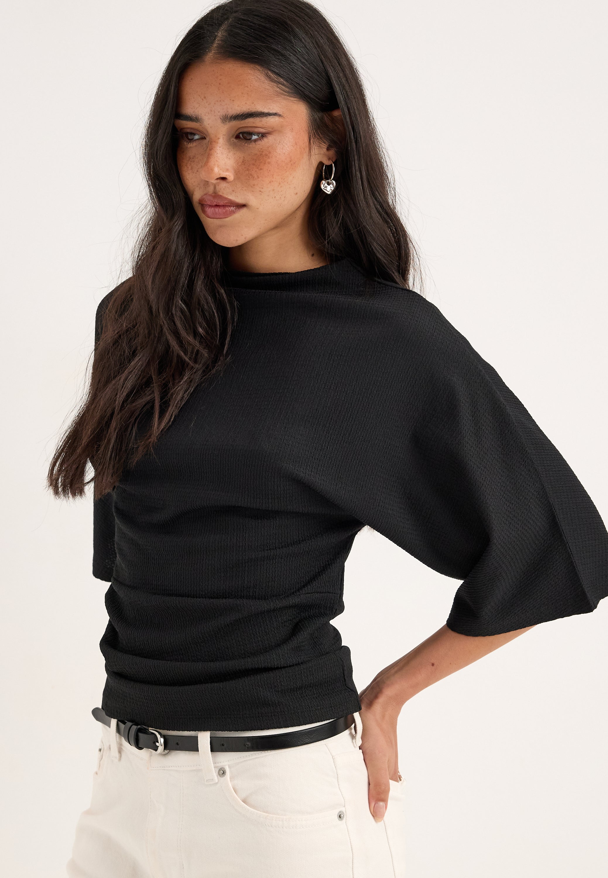 BUBBLEROOM Funnel Neck Top
