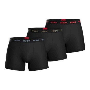 HUGO 3P Triplet Boxer Brief D1 Sort bomuld Large Herre
