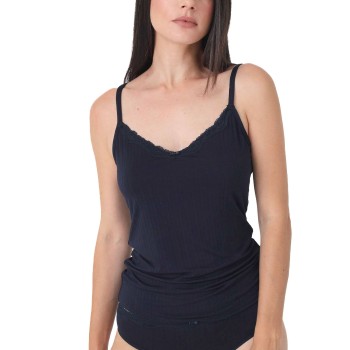 sassa Sassa Bamboo Jacquard Top Marineblå viskose 44 Dame