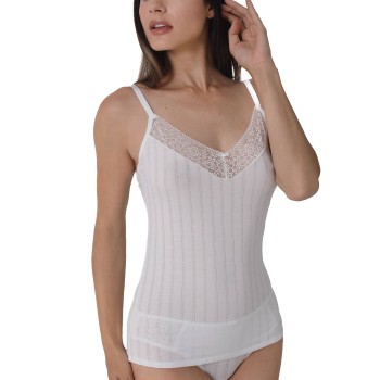 sassa Sassa Natural Striped Top Benhvid viskose 40 Dame
