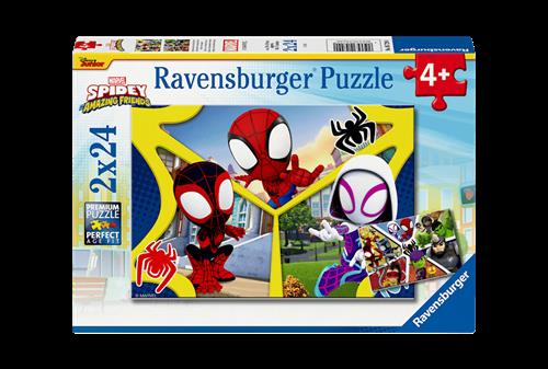 Ravensburger Spidey And Amazing Friends 2X24P Mixed One Size  Rød  One Size 4+ Years unisex