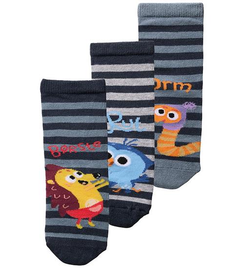 Name It Strømper - 3-pak - NmmAdyl - Børste - Ombre Blue