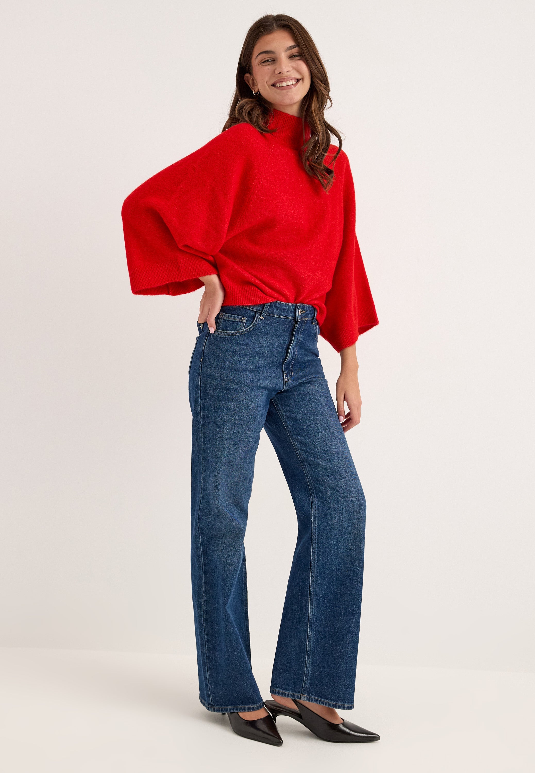 VERO MODA Vmsally Ls Highneck Wide Pullover